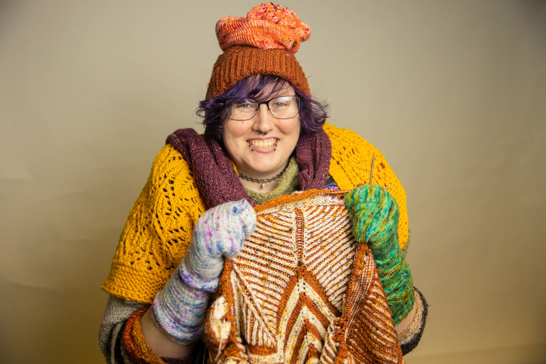 The crafty generation: Knitting, crocheting offers creative way to decompress for UTA students